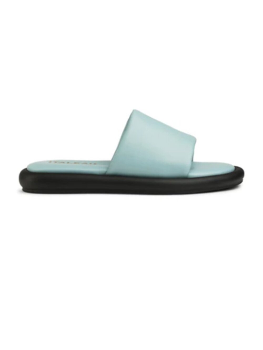 New Italeau Giorgia Slides Teal Cushioned Leather Made in Italy Size 11 - Picture 3 of 11
